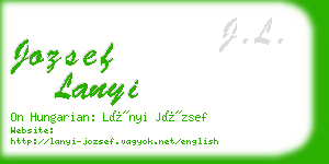 jozsef lanyi business card